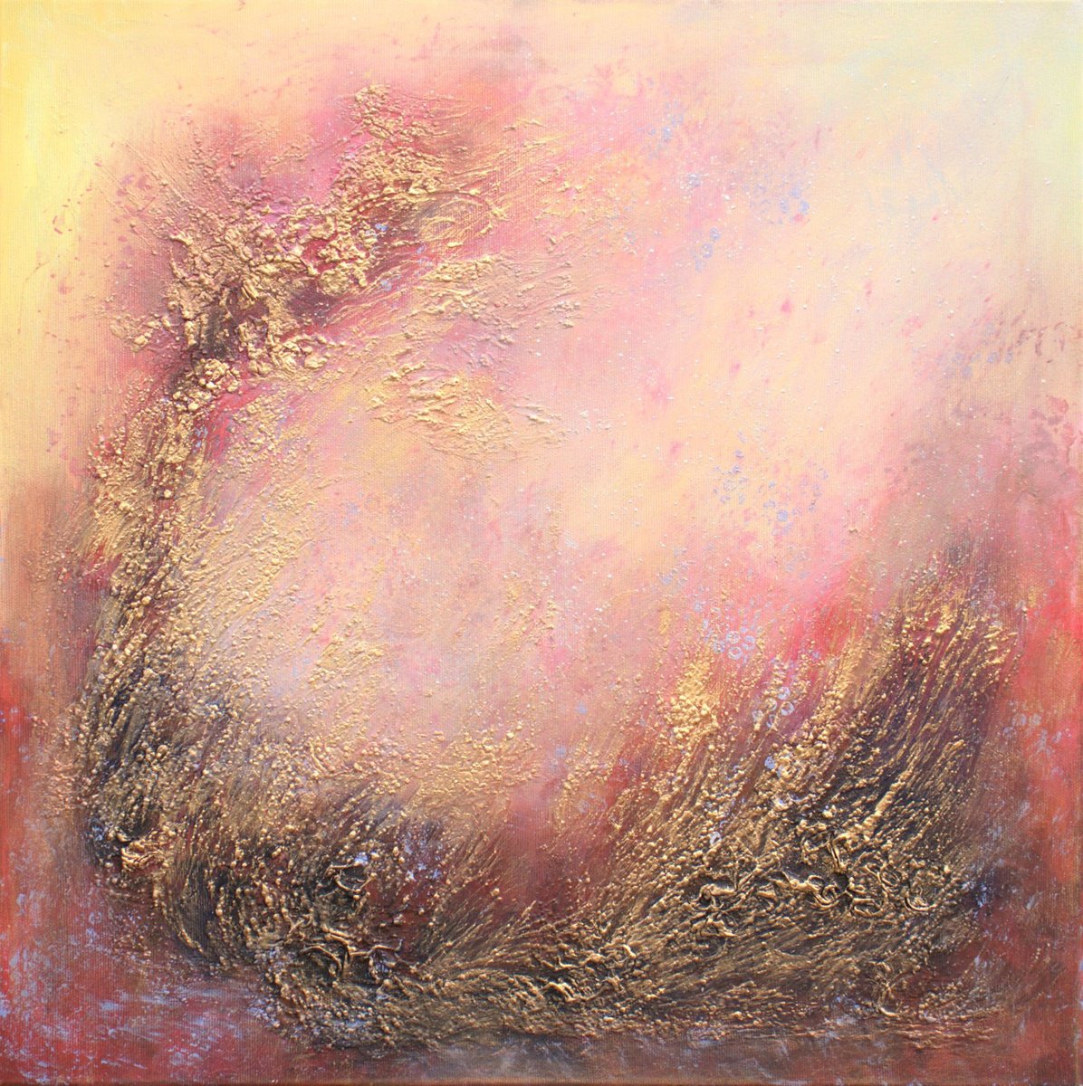 Abstract Gold sphere by Ludmilla Ukrow
