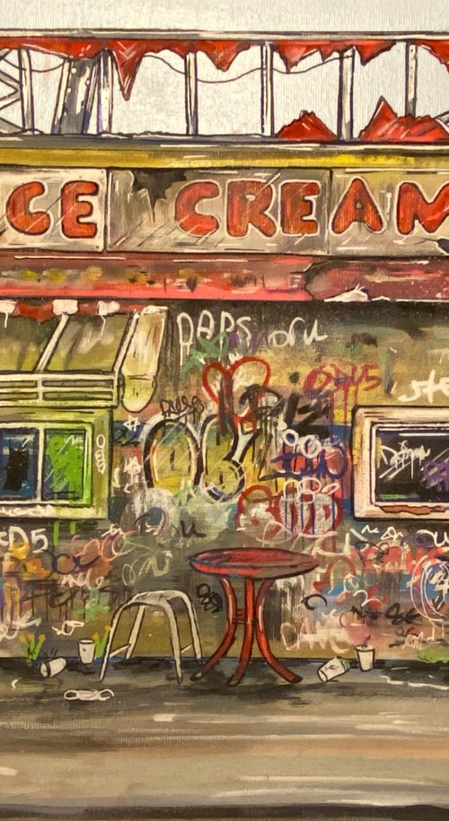 Ice Cream - Original on canvas board by John Curtis