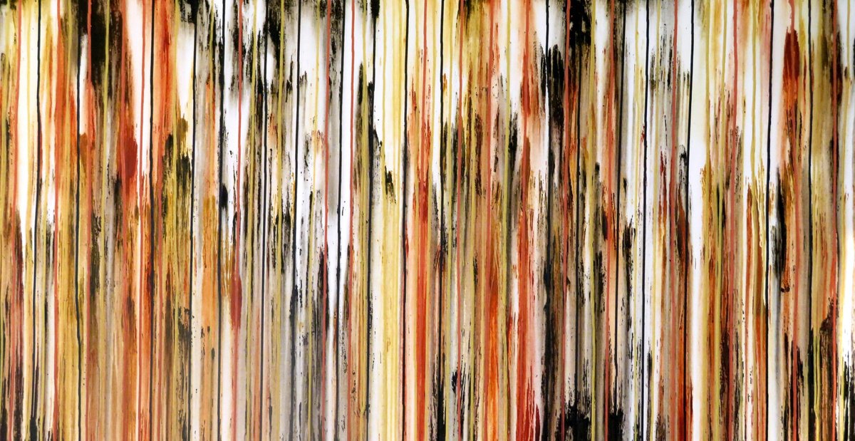 Abstract Landscape Acrylic Painting By Carla Sa Fernandes, 61 X 31, The Emotional Creation #242, Original Artwork