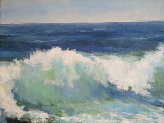 Ocean, original one of a kind acrylic on canvas seascape