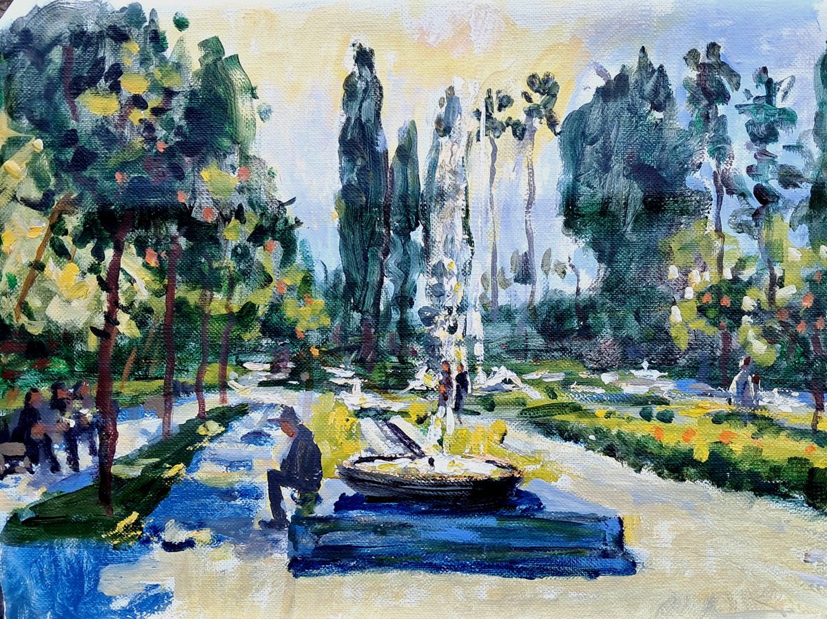  Moroccan Gardens By Dimitris Voyiazoglou, 20 X 17, Artwork For Sale On Artfinder