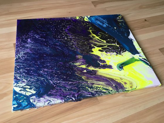 "Let It Burn You Up" - Original Abstract PMS Fluid Painting - 20 x 16 inches