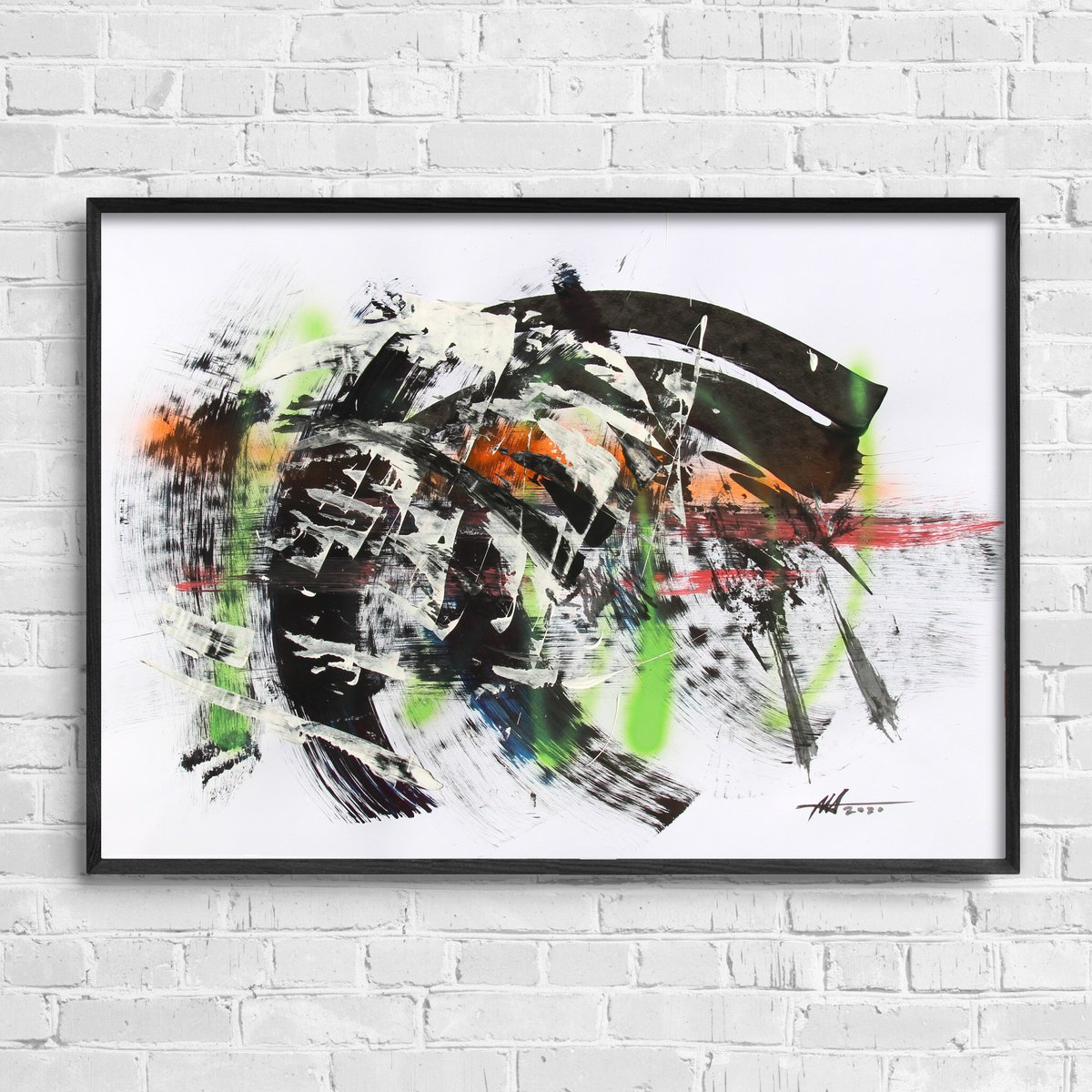 Organic Abstract Acrylic Painting By Anatoliy Menkiv, 33 X 24, #71 Metaphysics Series, Original Artwork