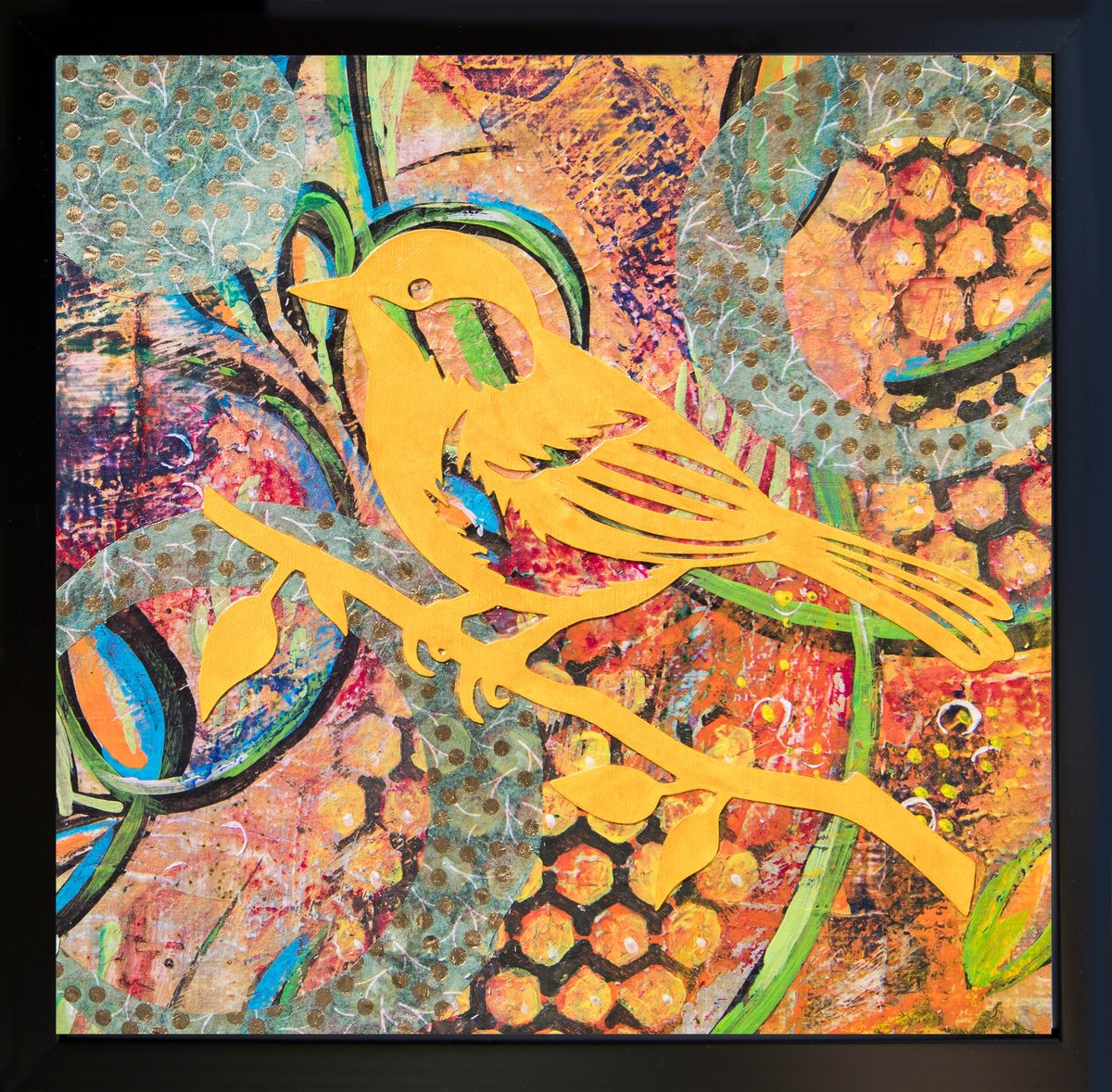 Organic Animal Collage By Ariadna De Raadt, 9 X 9, Nature Spiral 3, Original Artwork