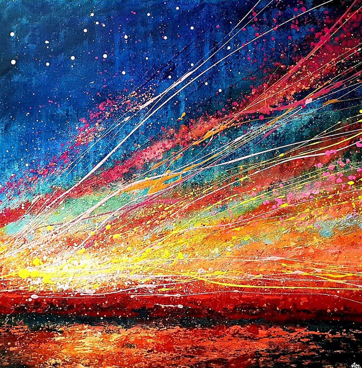 Sunset Sky Clouds Contemporary Art Modern Abstra Artfinder