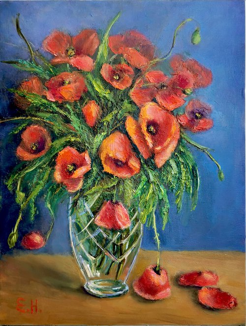 flower in vase painting