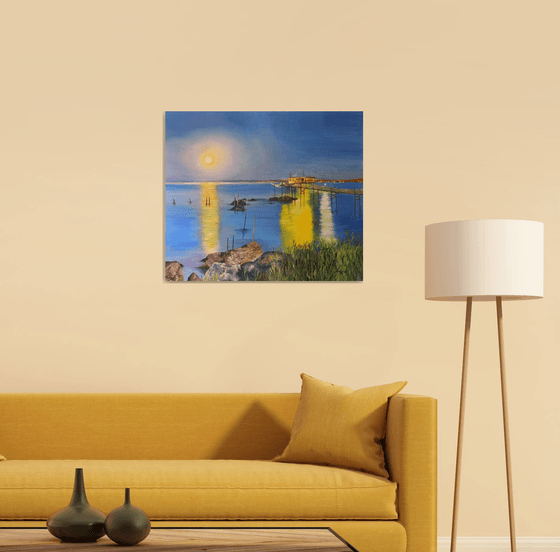 Landscape in the moonlight