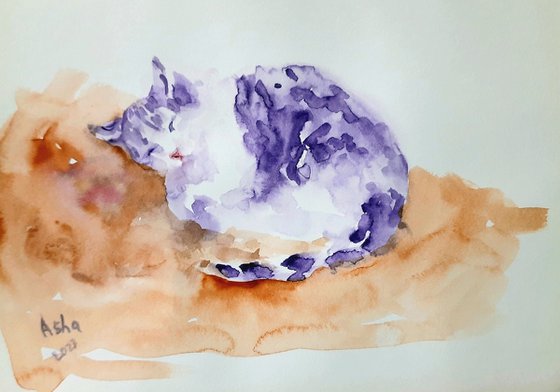 The Minimalist Purple cat