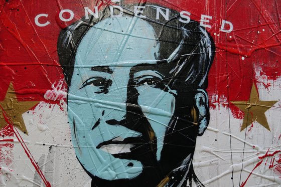 Lucky Golden Mao Soup 140cm x 100cm Campbell's Soup Mao Textured Urban Pop Art