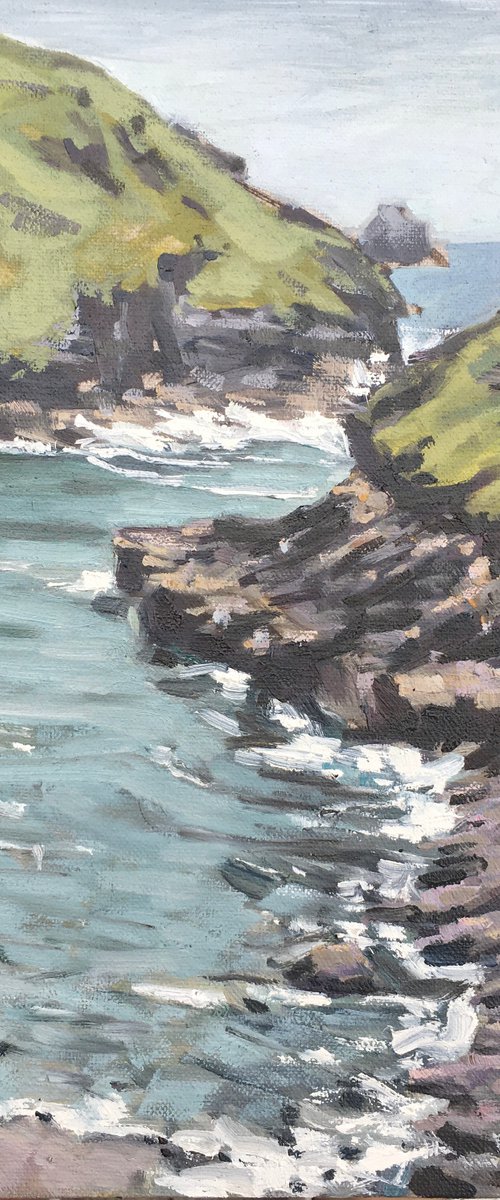 Boscastle, incoming tide by Louise Gillard