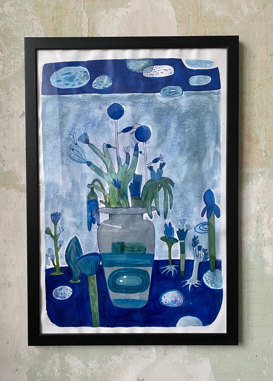 Blue vase