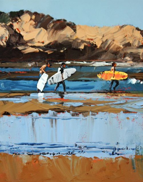 Three Surfers by Claire McCall