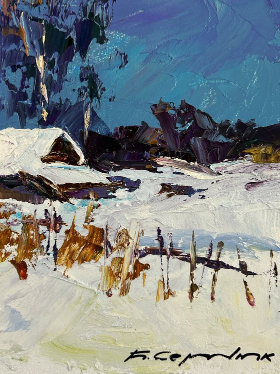 Winter Snow-Covered Village