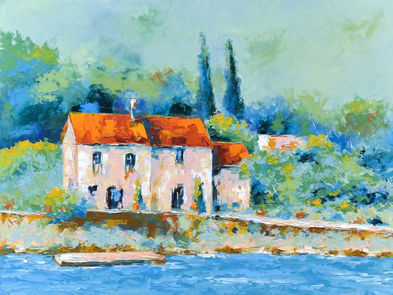 Somewhere in Dalmatia. Mediterranean landscape. Adriatic sea, Croatia.