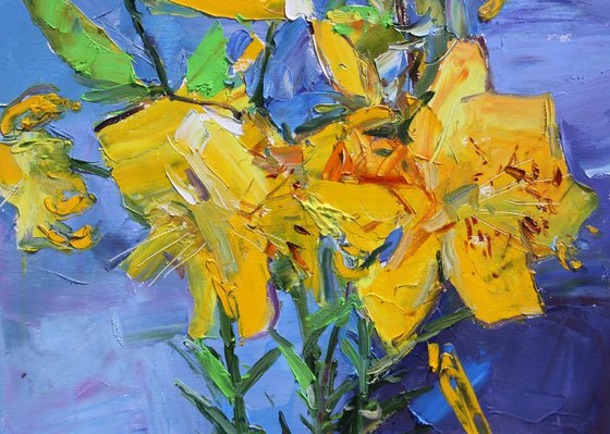 " Yellow lilies "