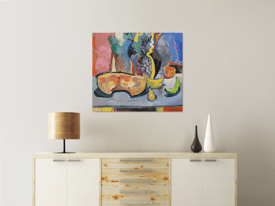 Still Life with Pumpkin and Pineapple