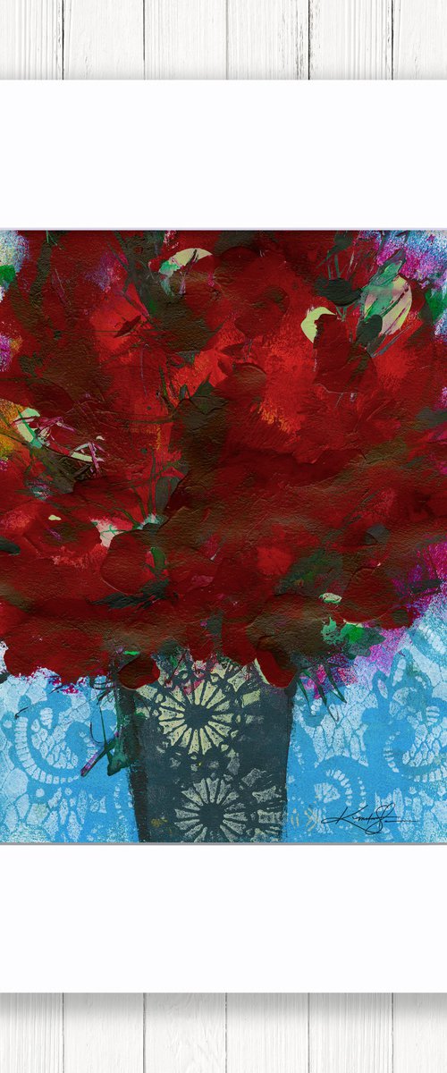 Blooms Of Joy 19 - Vase Of Flowers Painting by Kathy Morton Stanion by Kathy Morton Stanion