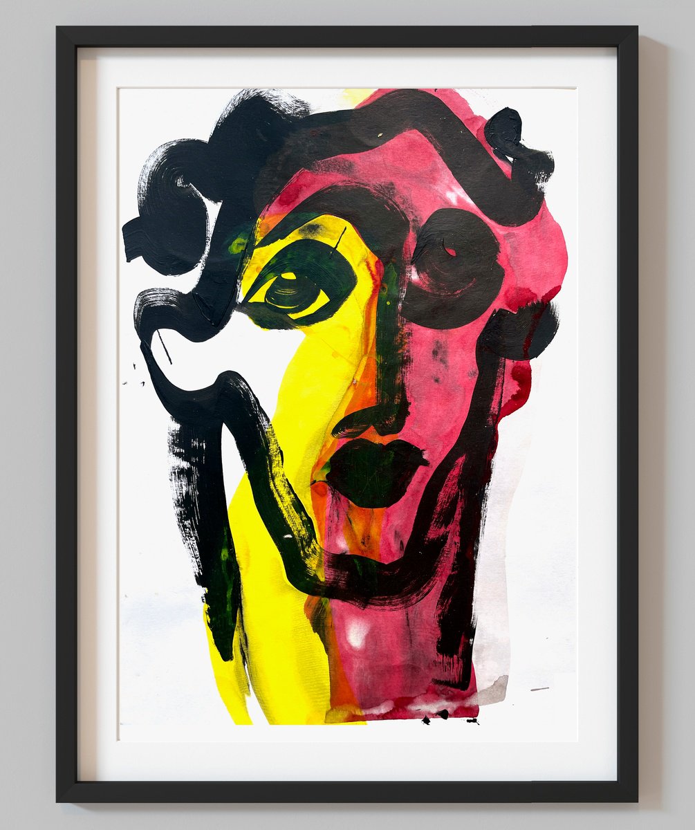 Portrait of Man by Makarova Abstract Art