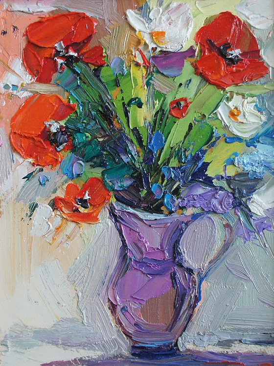Flowers, oil painting