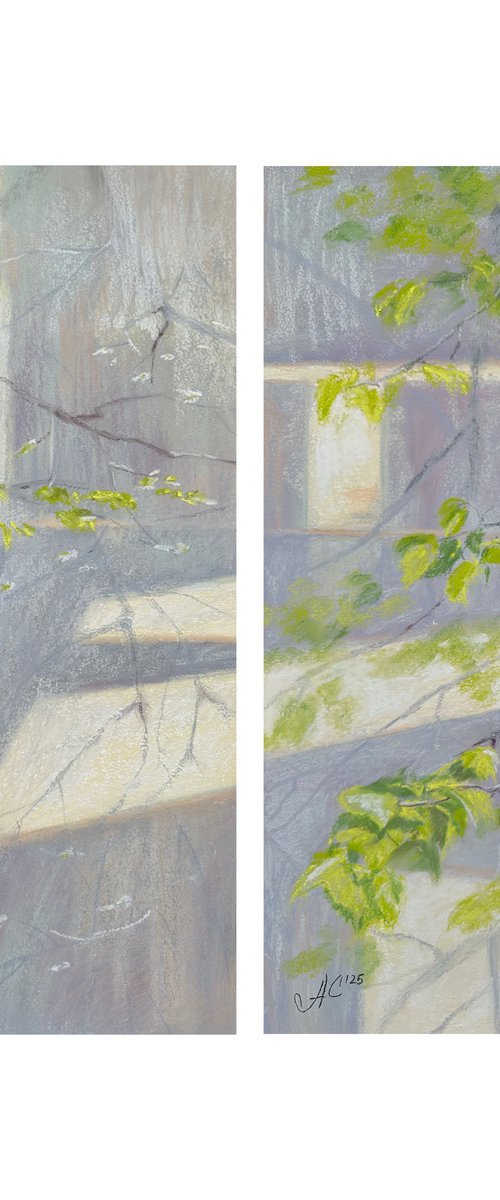 Linden: The Return of Light (Diptych) by Alla Semenova