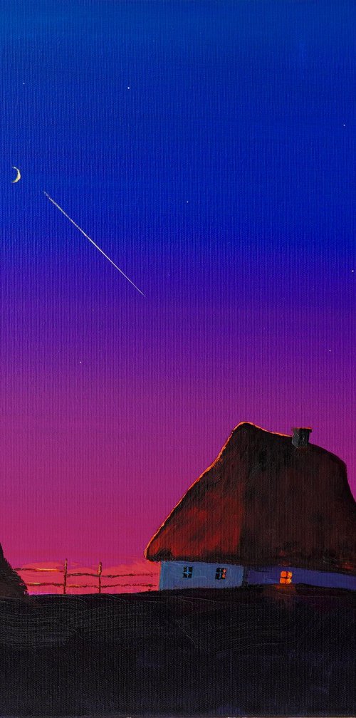 Nightfall Above the Quiet Roof by Bohdan Katolyk