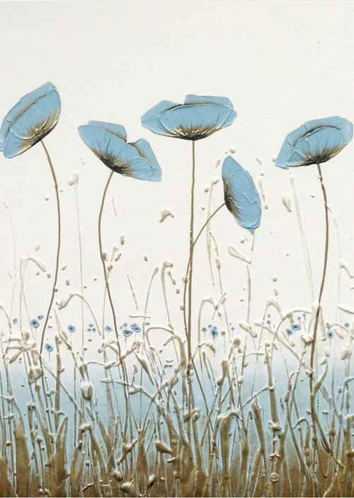Duck Egg Blue Landscape by Carol Wood