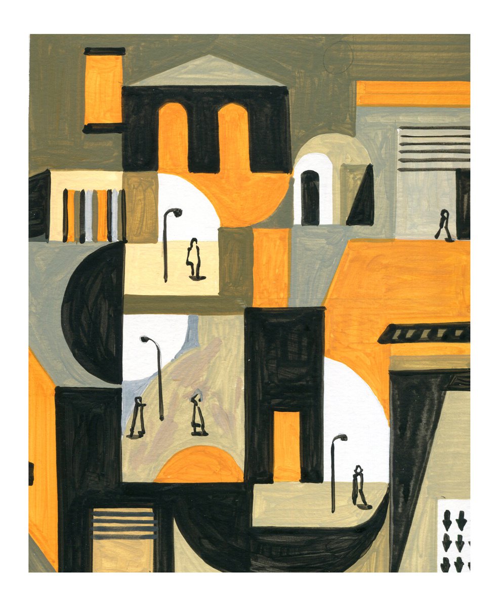 Urban And Pop Acrylic Painting , Marrakesh-01 By Andre Baldet, 10 X 11, Artwork For Sale On Artfinder