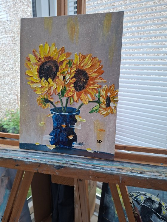 Sunlit Joy, sunflowers, floral