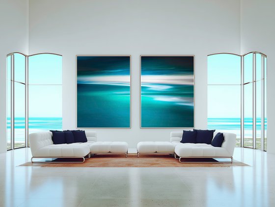 Teal Effusion, Diptych