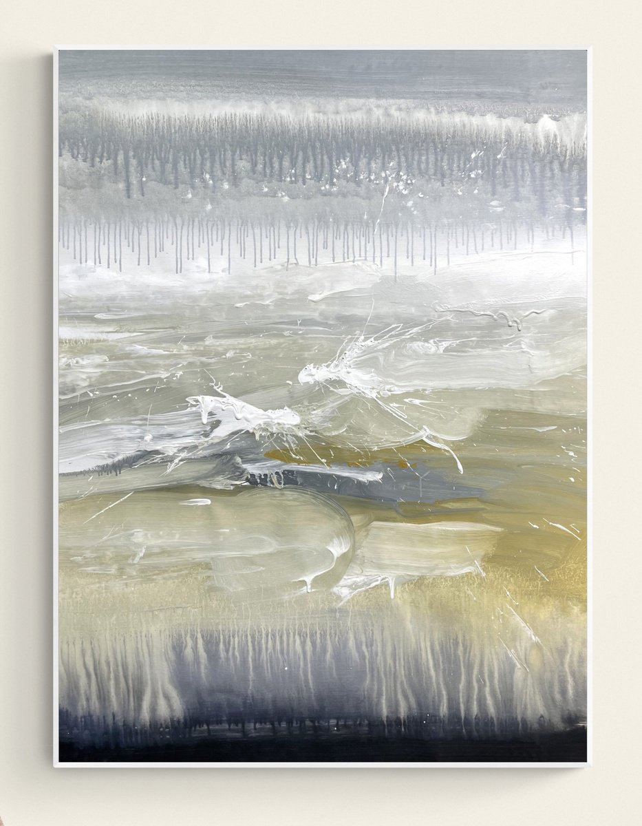 Abstract Acrylic Painting By Nazarii Medvid, 37 X 51", Association 236, Original Artwork