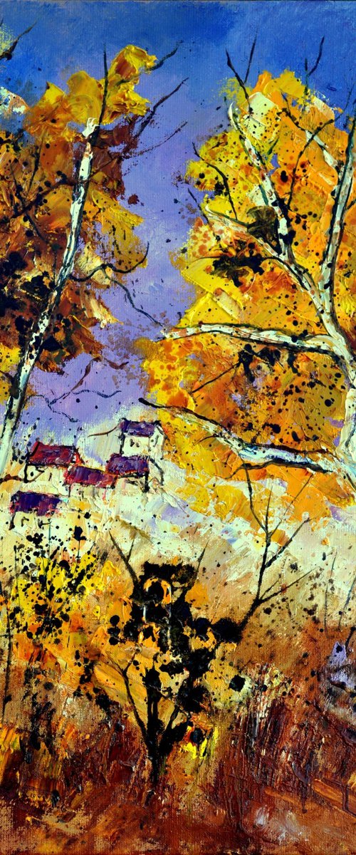 Two trees in autumn by Pol Henry Ledent