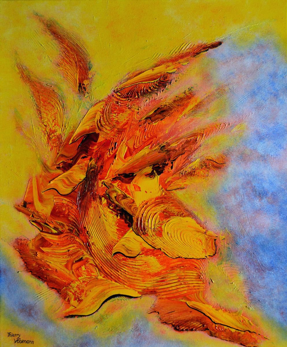 Abstract Acrylic Painting By Thierry Vobmann. Abstract ., 21 X 26", Heavenly Abstract, Original Artwork