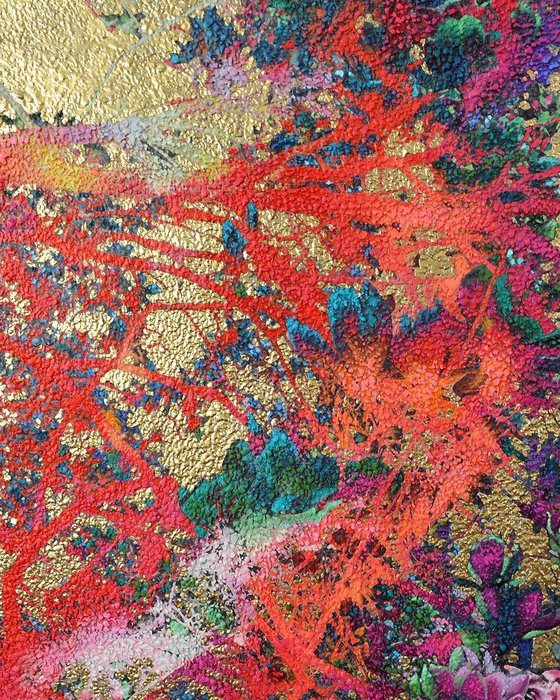 Coral & Gold Magnolia