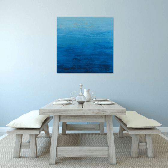 Refreshing Blue - Modern Abstract Expressionist Seascape