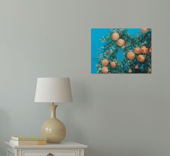 Orange tree in the sun