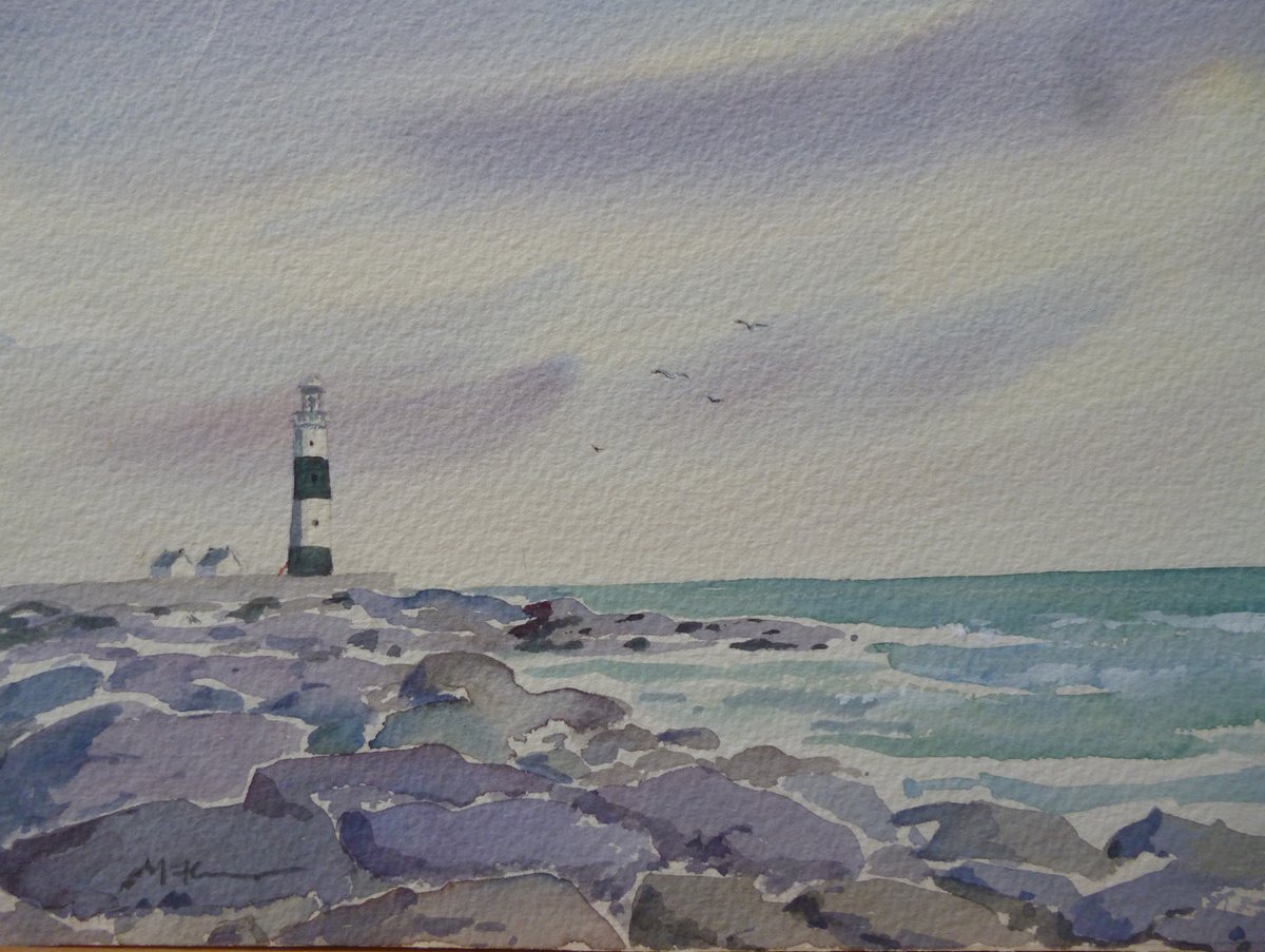 Lighthouse on Inish Oirr by Maire Flanagan