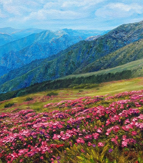 "Spring in the mountains", landscape