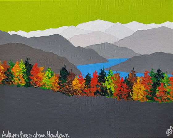 Autumn trees above Howtown, The Lake District