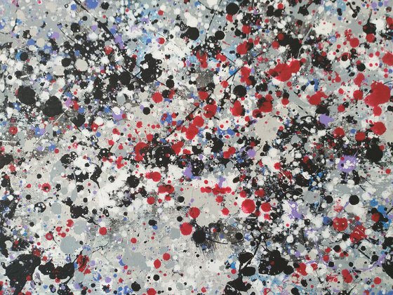 Contemporary J. Pollock style acrylic by M.Y.