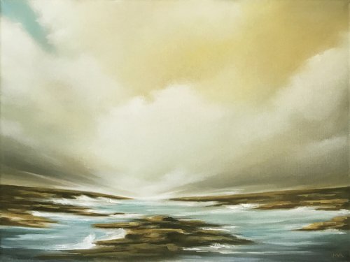 Storm Fall - Original |Seascape Oil Painting on Stretched Canvas by MULLO ART