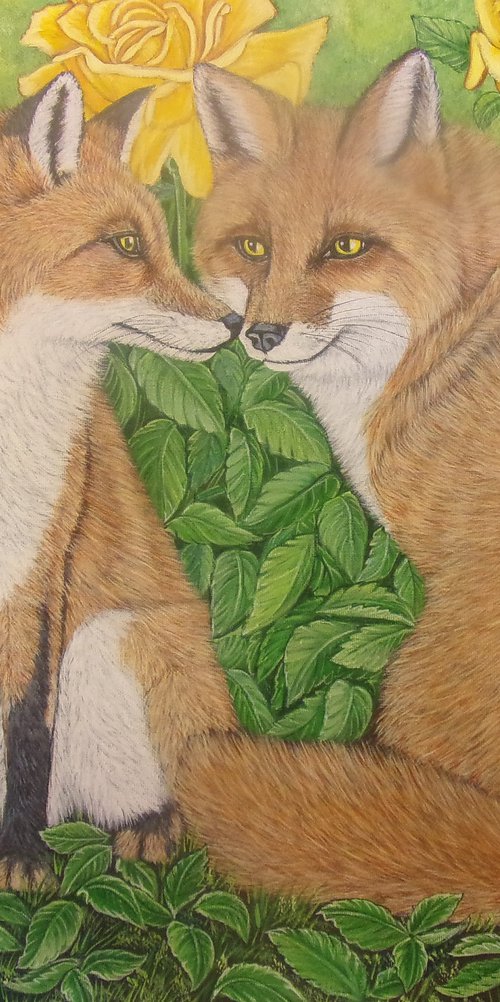 Foxes and Roses by Sofya Mikeworth