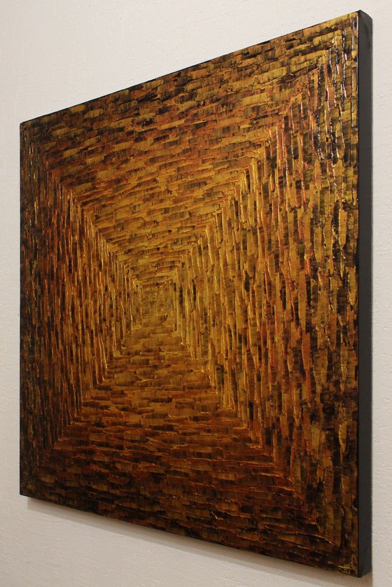 Large square gold gradient