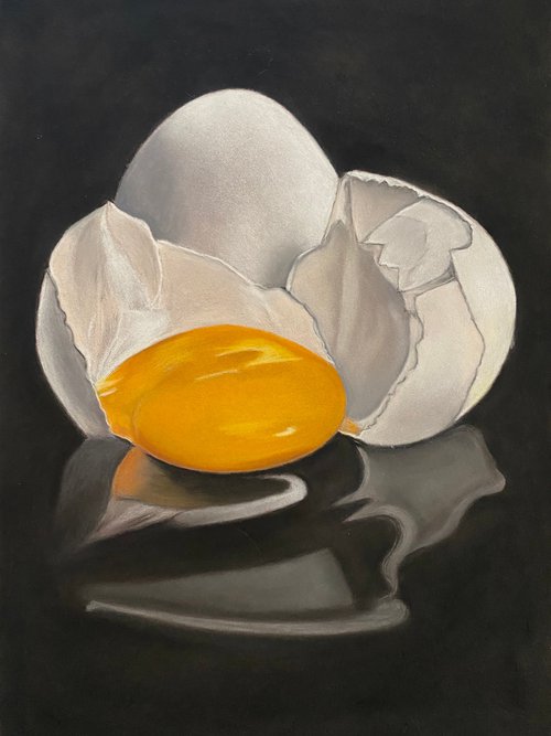 Broken egg by Maxine Taylor
