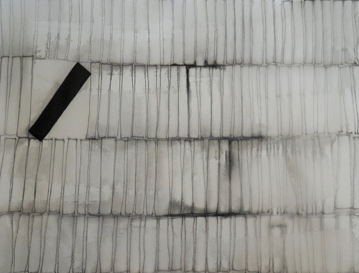 Geometric Abstract Watercolour By Anna Jannack, 16 X 12, Libreria Ix, Original Artwork