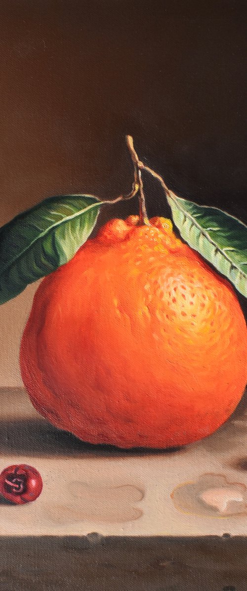 Still life with orange by RAKESH RAY CHOUDHURY