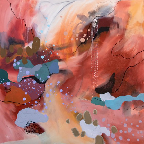 Sedona - Original bold abstract on canvas - Ready to hang