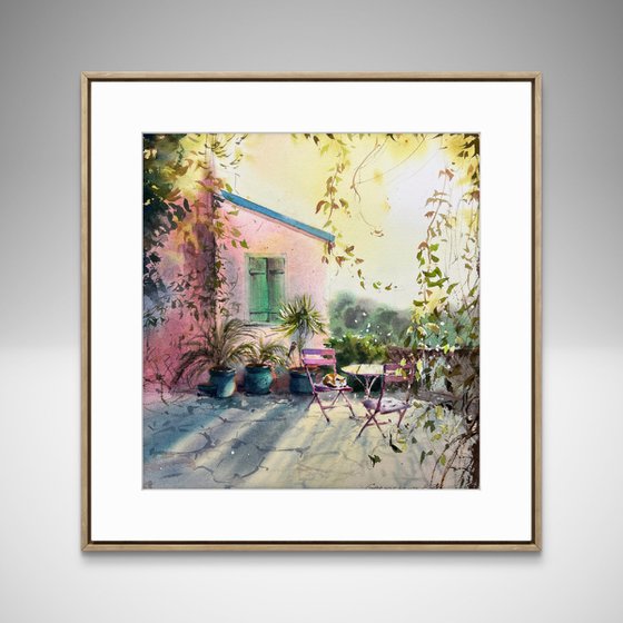 Sunlit Cyprus Corner