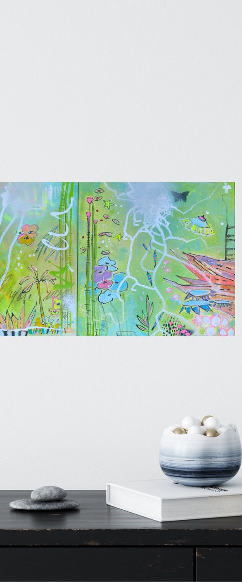 All You Need Is Love No.4 (diptychon) by Bea Schubert