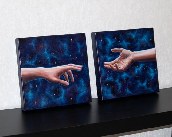 Diptych "Two universes" | 20*20 cm