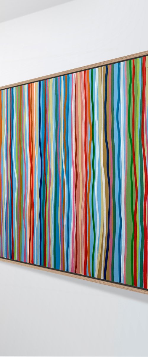 Funky Beat - Tasmanian Oak Frame - 155 x 64cm acrylic on canvas by George Hall